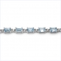 Preview: Edles Blautopas Armband 925 Silber-Rhodin.-17,00 Karat