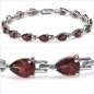 Preview: Bezauberndes Edles Granat Armband 925 Silber-Rhodiniert 12,75 Karat