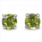 Preview: Ohrstecker Peridot 925 Sterl.Silber-Rhodiniert-1,00 Karat