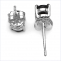 Preview: Ohrstecker/Ohrringe Chromdiopsid 925 Silber Rhodiniert 1,20 Karat
