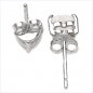 Preview: Ohrstecker Edelstein/Opal Herz-925-Silber-Rhodiniert 925 Silber-Rhodiniert 0,65 Karat