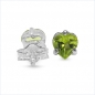 Preview: Ohrstecker Peridot-Herz Silber-Rhodiniert-0,90 Karat