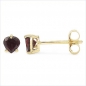 Preview: Ohrringe/Ohrstecker Black Saphir-Herzen-0,70 Karat-Gelbgold 10 Karat-416er Gold