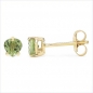 Preview: Ohrringe/Ohrstecker grüne Peridot-Herzen-0,50 Karat-Gelbgold 10 Karat-416er Gold