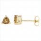 Preview: Ohrringe/Ohrstecker Citrin-Trillion-Dreiecke-Gelbgold 10 Karat-416er Gold