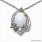 Preview: Collier/Kette mit Opal-Smaragd-Anhänger 1,14 Karat-Silber Rhodiniert