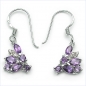Preview: Ohrringe 1,72 Karat Amethyst/WhiteTopas-925 Silber Rhodiniert