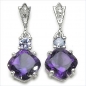 Preview: Ohrringe 2,32 Karat Amethyst/Tansanit/WhiteTopas 925 Silber