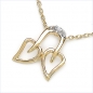 Preview: Collier/Halskette m.Zirkonia, Silber-vergoldet 10 Karat