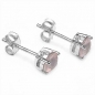 Preview: Herren-Ohrring/Ohrstecker White Zirkonia-Oval-925 Silber-Rhodiniert 1,00 Karat