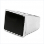 Preview: ONYX-Herren-Ring Siegelring 925 Sterl.Silber Rhodiniert 9,86 Karat
