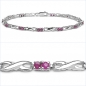 Preview: Rubin Armband-925 Silber-Rhodiniert-24 Edelsteine-1,74 Karat