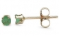 Preview: Elegante Herzen-Ohrringe/Ohrstecker Smaragd (Emerald)-10 Karat Gelbgold (416er)
