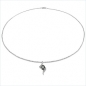 Preview: Collier/Kette m.Diamant-Saphir-Anhänger-Silber-2,51Karat