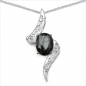 Preview: Collier/Kette m.Diamant-Saphir-Anhänger-Silber-2,51Karat