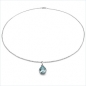 Preview: Collier/Kette großem,grünem Amethyst Tropfen-4,15 Karat