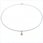 Preview: Collier/Kette mit Peridot-Anhänger 925 Silber/Rhodin.-0,80 Karat
