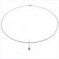 Preview: Collier/Kette-Anhänger Smaragd (Emerald)-925 Silber-Rhod.-0,50 Karat