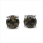 Preview: Ohrstecker Seltener Smoky-Topas 925-Silber- Rhodiniert-1,00 Karat