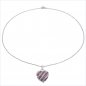 Preview: Collier/Kette m.Tansanit-Herz Anhänger 925-Silber Rhod.-1,30 Karat