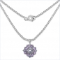 Preview: Collier/Kette-Anhänger Tansanit/Amethyst-925 Silber-Rh.-2,16 Karat