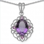 Preview: Collier/Kette mit Amethyst/Rhodolith-Anhänger-6,28 Karat