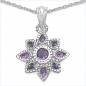 Preview: Collier/Halskette Amethyst/Tansanit-Stern-Anhänger-2,34 Karat