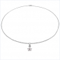 Preview: Collier/Kette m.Granat-Anhänger-Stern 925 Silber-Rhodiniert