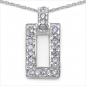 Preview: Collier/Halskette mit Tansanit-Anhänger-24 Edelsteine-0,48 Karat