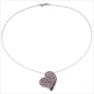 Preview: Collier Amethyst-Rhodolith-Herz-90 Edelsteine-St.Silber-4,50 Karat