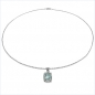 Preview: Collier/Kette mit Anhänger-Blautopas 925 Silber/Rhodin.-3,72 Karat