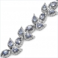 Preview: Edles Tansanit-Armband 925 Sterling Silber-6,75 Karat-45 Edelsteine