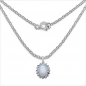 Preview: Collier/Kette mit Chalcedon-Tansanit-Anhänger-10 Karat