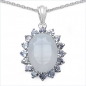 Preview: Collier/Kette mit Chalcedon-Tansanit-Anhänger-10 Karat