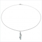 Preview: Collier/Kette m.Diamant/Blue Topas-Anhänger 1,41Karat