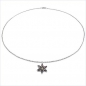 Preview: Collier/Kette mit Anhänger Stern-Granat/Citrin 4,75 Karat-Sterling-Silber Rhod.