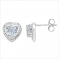 Preview: Ohrstecker Pink Zirkonia-Herz-925 Silber-Rhodiniert-1,70 Karat