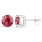 Preview: Ohrringe/Ohrstecker Rubin-925 Sterling Silber- Rhodiniert-5,56 Karat