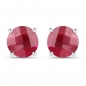 Preview: Ohrringe/Ohrstecker Rubin-925 Sterling Silber- Rhodiniert-5,56 Karat