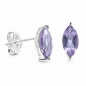Preview: Marquise-rosa Amethyst-Schmuck-SET 4-teilig Silber-2,47 Karat