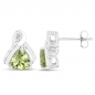 Preview: Ohrstecker Peridot-1,40 Karat-925 Sterling Silber- Rhodiniert