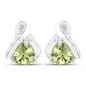 Preview: Ohrstecker Peridot-1,40 Karat-925 Sterling Silber- Rhodiniert