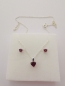 Preview: Schmuckset 4-teil. Ohrstecker, Anhänger, Collier "Seltener Rhodolith" 925 Sterling Silb.