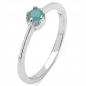 Preview: Zarter Smaragd-Ring-925 Sterling Silber Rhodiniert