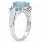 Preview: Strahlender Diamant/BlueTopas-Ring- 925 Sterling Silber-4,28 Karat