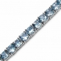Preview: Bezauberndes Edles Blautopas Armband Silber-Rhodiniert 21,45 Karat-33 Edelsteine