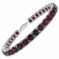 Preview: Bezauberndes Edles Granat Armband 925 Silber-Rhodiniert 22,11 Karat-33Edelsteine