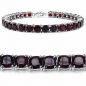Preview: Bezauberndes Edles Granat Armband 925 Silber-Rhodiniert 22,11 Karat-33Edelsteine
