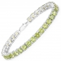 Preview: Bezauberndes Edles Peridot-Armband Silber-Rhodiniert 17,13 Karat-33 Edelsteine