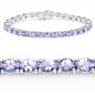 Preview: Edles Tansanit-Armband 925 Sterling Silber-11 Karat-33 Edelsteine
